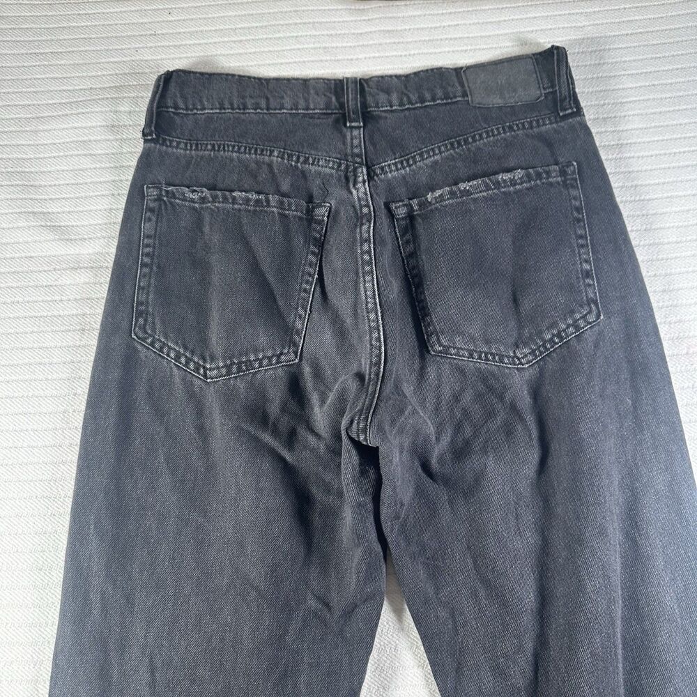 Aeropostale 90's Baggy Black Wash Button Fly Distressed Denim Jeans Size 0 - Picture 12 of 15